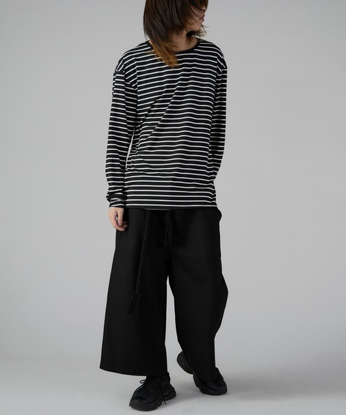 ROOPTOKYO（ループトウキョウ）の「Long Length Round hem Border T / ラウンドカット ボーダーカットソー（Tシャツ/カットソー・メンズ・ホワイト/ブラック・M/L/XL）」の19枚目の写真