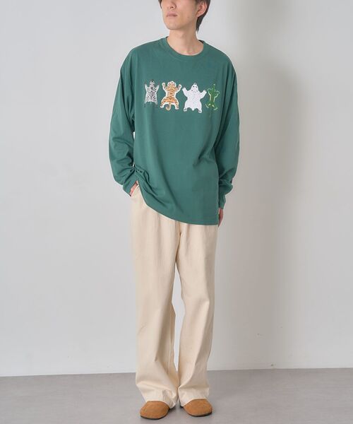 CRAFT STANDARD BOUTIQUE（クラフトスタンダードブティック）の「アニマルプリントL/S TEE-B（Tシャツ/カットソー・レディース・ホワイト/ブラック/ダークグリーン・M/L）」の16枚目の写真