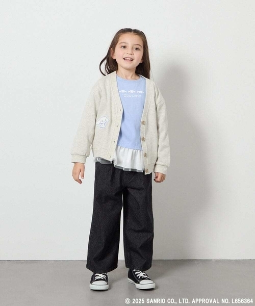 a.v.v（アーヴェヴェ）の「[100-130]【ポチャッコ＆シナモロール】スウェットカーディガン（カーディガン/ボレロ・キッズ・ライトグレー/ブラック・100/120/110/130）」の7枚目の写真