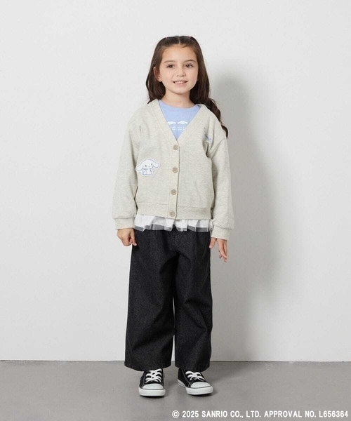 a.v.v（アーヴェヴェ）の「[100-130]【ポチャッコ＆シナモロール】スウェットカーディガン（カーディガン/ボレロ・キッズ・ライトグレー/ブラック・100/120/110/130）」の8枚目の写真