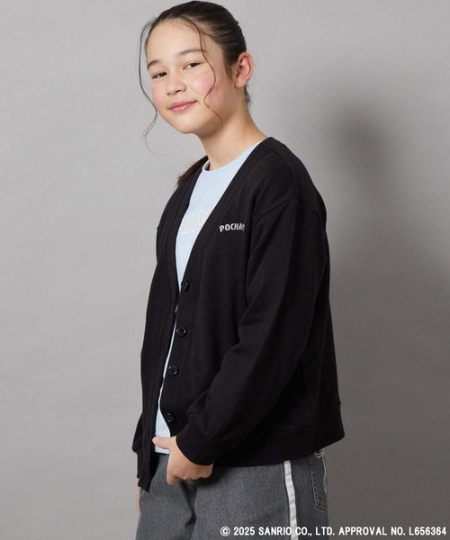 a.v.v（アーヴェヴェ）の「[100-130]【ポチャッコ＆シナモロール】スウェットカーディガン（カーディガン/ボレロ・キッズ・ライトグレー/ブラック・100/120/110/130）」の11枚目の写真