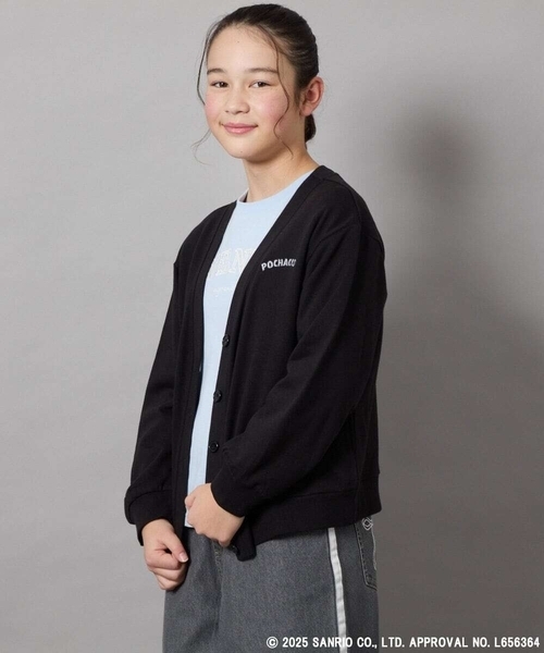 a.v.v（アーヴェヴェ）の「[100-130]【ポチャッコ＆シナモロール】スウェットカーディガン（カーディガン/ボレロ・キッズ・ライトグレー/ブラック・100/120/110/130）」の12枚目の写真