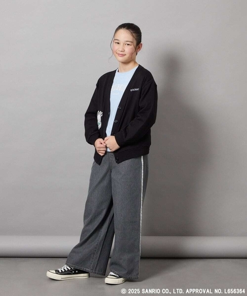 a.v.v（アーヴェヴェ）の「[100-130]【ポチャッコ＆シナモロール】スウェットカーディガン（カーディガン/ボレロ・キッズ・ライトグレー/ブラック・100/120/110/130）」の14枚目の写真