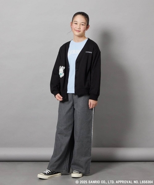 a.v.v（アーヴェヴェ）の「[100-130]【ポチャッコ＆シナモロール】スウェットカーディガン（カーディガン/ボレロ・キッズ・ライトグレー/ブラック・100/120/110/130）」の16枚目の写真