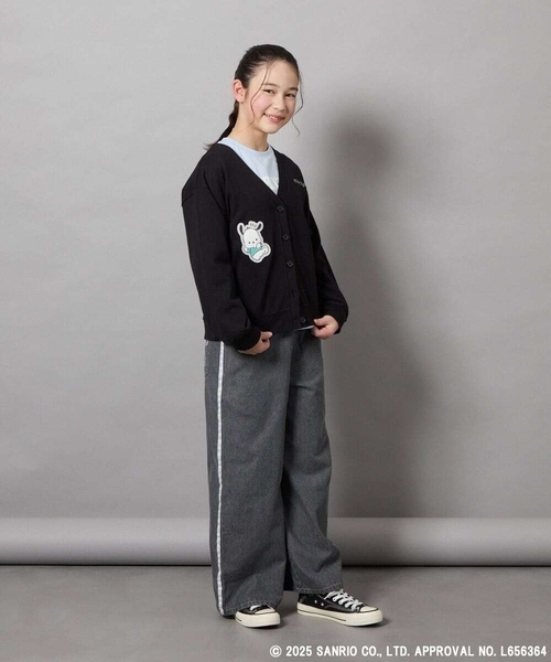 a.v.v（アーヴェヴェ）の「[100-130]【ポチャッコ＆シナモロール】スウェットカーディガン（カーディガン/ボレロ・キッズ・ライトグレー/ブラック・100/120/110/130）」の17枚目の写真