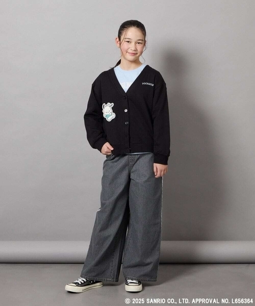 a.v.v（アーヴェヴェ）の「[100-130]【ポチャッコ＆シナモロール】スウェットカーディガン（カーディガン/ボレロ・キッズ・ライトグレー/ブラック・100/120/110/130）」の18枚目の写真