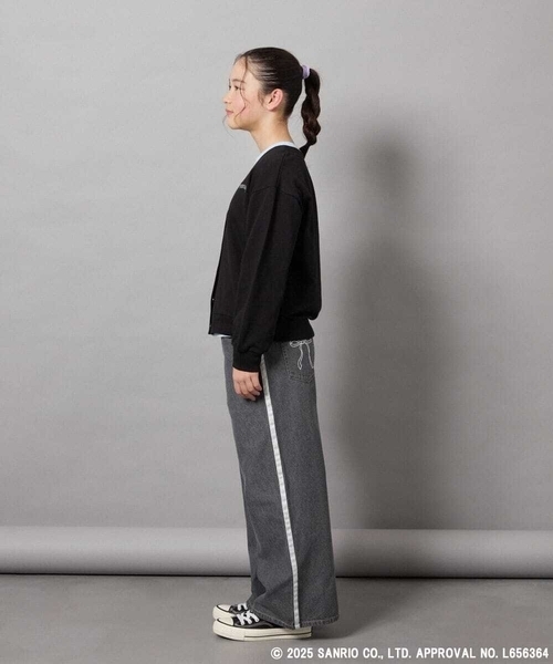 a.v.v（アーヴェヴェ）の「[100-130]【ポチャッコ＆シナモロール】スウェットカーディガン（カーディガン/ボレロ・キッズ・ライトグレー/ブラック・100/120/110/130）」の19枚目の写真