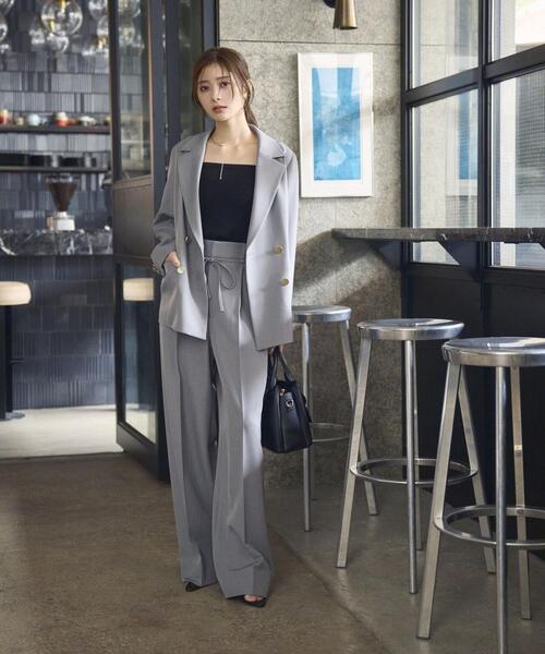 PROPORTION BODY DRESSING(プロポーションボディドレッシング)の「セットアップタックパンツ / 1215130300(その他パンツ・レディース・ベージュ/グレー・SMALL/MEDIUM)」の2枚目の写真