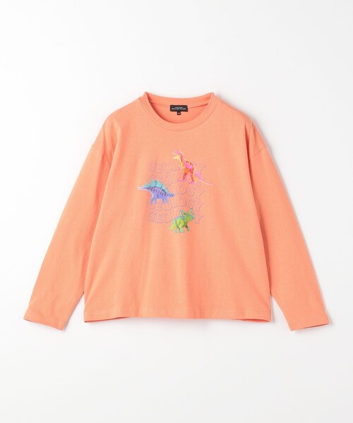 green label relaxing(グリーンレーベルリラクシング)の「恐竜 プルオーバー ロングスリーブ / キッズ 100cm-130cm(Tシャツ/カットソー・キッズ・オレンジ/ライム/ナチュラル・110cm/130cm/120cm/100cm)」の3枚目の写真