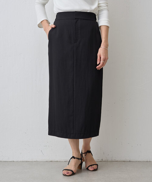 LIVETART（リヴェタート）の「《LIVETART》ツイルロングスカート（スカート・レディース・ベージュ/ブラック・FREE）」の2枚目の写真
