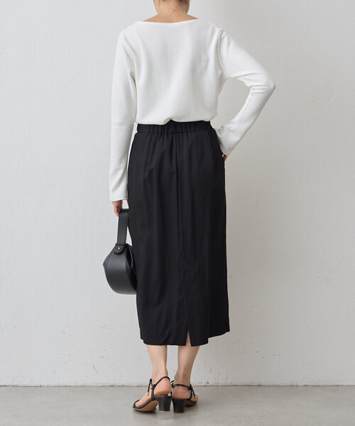 LIVETART（リヴェタート）の「《LIVETART》ツイルロングスカート（スカート・レディース・ベージュ/ブラック・FREE）」の5枚目の写真