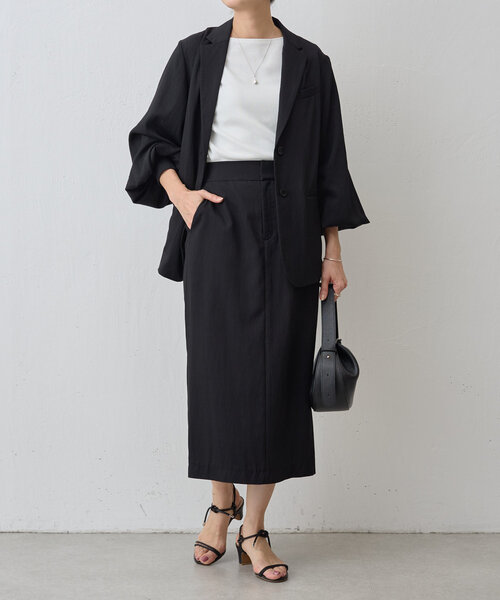 LIVETART（リヴェタート）の「《LIVETART》ツイルロングスカート（スカート・レディース・ベージュ/ブラック・FREE）」の11枚目の写真