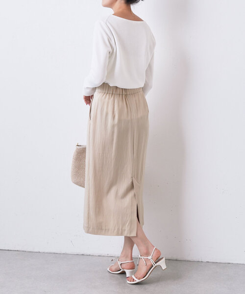 LIVETART（リヴェタート）の「《LIVETART》ツイルロングスカート（スカート・レディース・ベージュ/ブラック・FREE）」の15枚目の写真