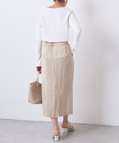 LIVETART（リヴェタート）の「《LIVETART》ツイルロングスカート（スカート・レディース・ベージュ/ブラック・FREE）」の16枚目の写真