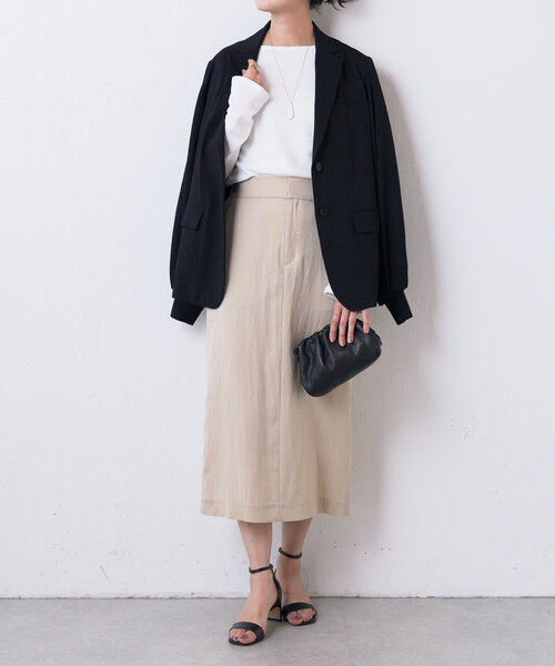 LIVETART（リヴェタート）の「《LIVETART》ツイルロングスカート（スカート・レディース・ベージュ/ブラック・FREE）」の22枚目の写真