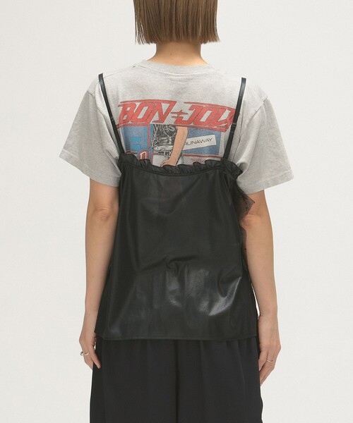 maturely / トリコット シフォン レース キャミソール