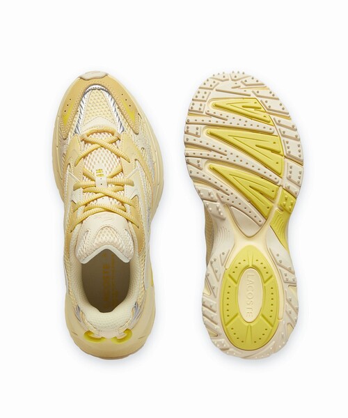 LACOSTE（ラコステ）の「メンズ L003 NEO SHOT 125 1 SMA ビッグメッシュ ハイテクスニーカー（スニーカー・メンズ・グレー/ホワイト×ホワイト/ブラック/グリーン/オレンジ/ライトイエロー/ネイビー・26.5cm/29.0cm/28.0cm/25.0cm/28.5cm/25.5cm/27.0cm/26.0cm/30.0cm）」の6枚目の写真