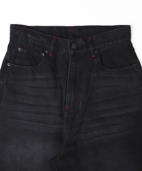 Figments（フィグメンツ）の「ハートパッチバギーデニム（デニムパンツ・レディース・ブラック/ブルー・LARGE/MEDIUM/SMALL）」の11枚目の写真