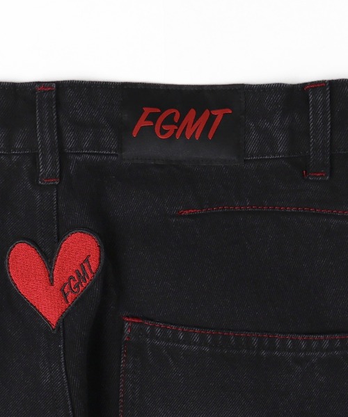 Figments（フィグメンツ）の「ハートパッチバギーデニム（デニムパンツ・レディース・ブラック/ブルー・LARGE/MEDIUM/SMALL）」の14枚目の写真