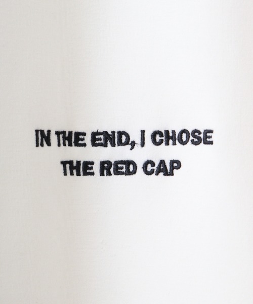 Red Cap Girl（レッドキャプガール）の「RED CAP GIRL ダンボールニット袖ラインHALFZIP（スウェット・メンズ・グレー/ブルー/ホワイト/ブラック・M/L/LL）」の6枚目の写真