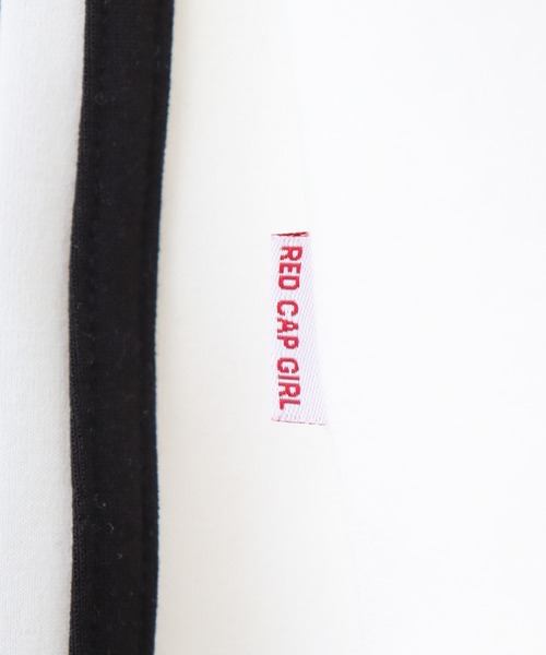 Red Cap Girl（レッドキャプガール）の「RED CAP GIRL ダンボールニット袖ラインHALFZIP（スウェット・メンズ・グレー/ブルー/ホワイト/ブラック・M/L/LL）」の11枚目の写真