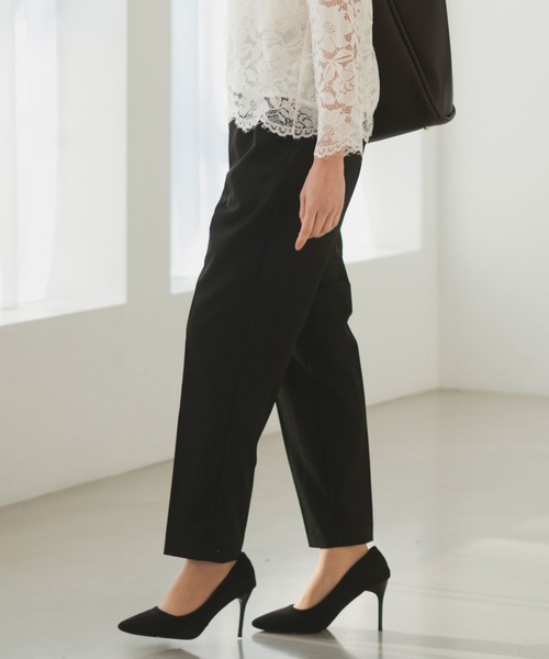 Rebloom（リブルーム Rebloom Reb loom）の「【洗える/セットアップ対応】美脚センタープレスパンツ 単品 ≪セレモニースーツ オフィスカジュアル≫（スーツパンツ・レディース・ネイビー/モカ/ブラック・S/M/L）」の10枚目の写真