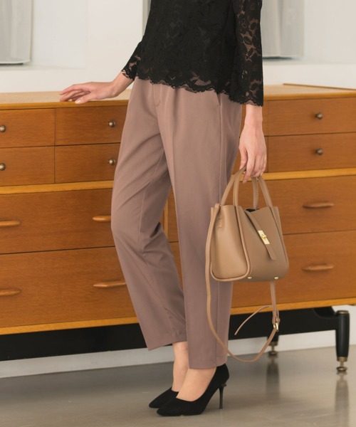 Rebloom（リブルーム Rebloom Reb loom）の「【洗える/セットアップ対応】美脚センタープレスパンツ 単品 ≪セレモニースーツ オフィスカジュアル≫（スーツパンツ・レディース・ネイビー/モカ/ブラック・S/M/L）」の21枚目の写真