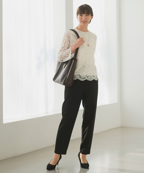 Rebloom（リブルーム Rebloom Reb loom）の「【洗える/セットアップ対応】美脚センタープレスパンツ 単品 ≪セレモニースーツ オフィスカジュアル≫（スーツパンツ・レディース・ネイビー/モカ/ブラック・S/M/L）」の8枚目の写真