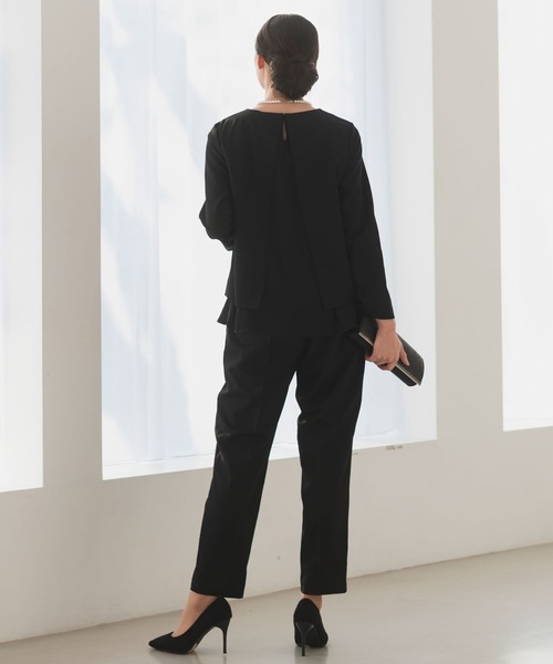 Rebloom（リブルーム Rebloom Reb loom）の「【洗える/セットアップ対応】美脚センタープレスパンツ 単品 ≪セレモニースーツ オフィスカジュアル≫（スーツパンツ・レディース・ネイビー/モカ/ブラック・S/M/L）」の7枚目の写真