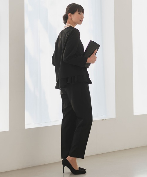 Rebloom（リブルーム Rebloom Reb loom）の「【洗える/セットアップ対応】美脚センタープレスパンツ 単品 ≪セレモニースーツ オフィスカジュアル≫（スーツパンツ・レディース・ネイビー/モカ/ブラック・S/M/L）」の6枚目の写真