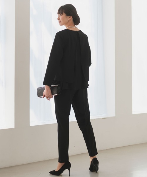 Rebloom（リブルーム Rebloom Reb loom）の「【洗える/セットアップ対応】美脚センタープレスパンツ 単品 ≪セレモニースーツ オフィスカジュアル≫（スーツパンツ・レディース・ネイビー/モカ/ブラック・S/M/L）」の5枚目の写真