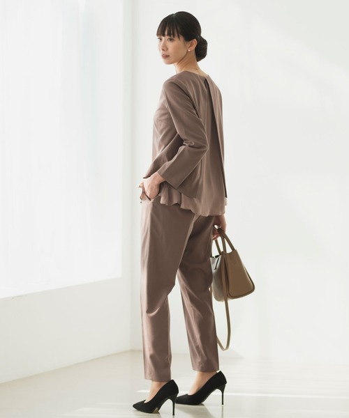 Rebloom（リブルーム Rebloom Reb loom）の「【洗える/セットアップ対応】美脚センタープレスパンツ 単品 ≪セレモニースーツ オフィスカジュアル≫（スーツパンツ・レディース・ネイビー/モカ/ブラック・S/M/L）」の13枚目の写真