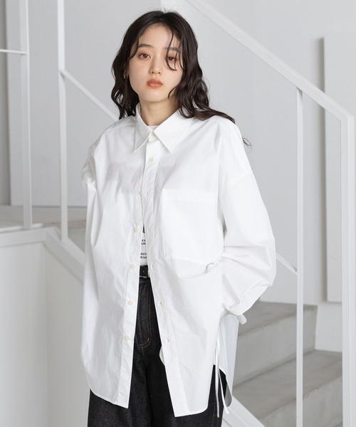 RAGEBLUE（レイジブルー）の「サイドリボン/アソートオーバーシャツ/チェックシャツ（シャツ/ブラウス・レディース・ホワイト系/ブラウン系/ブルー/ブラック系・FREE）」の10枚目の写真