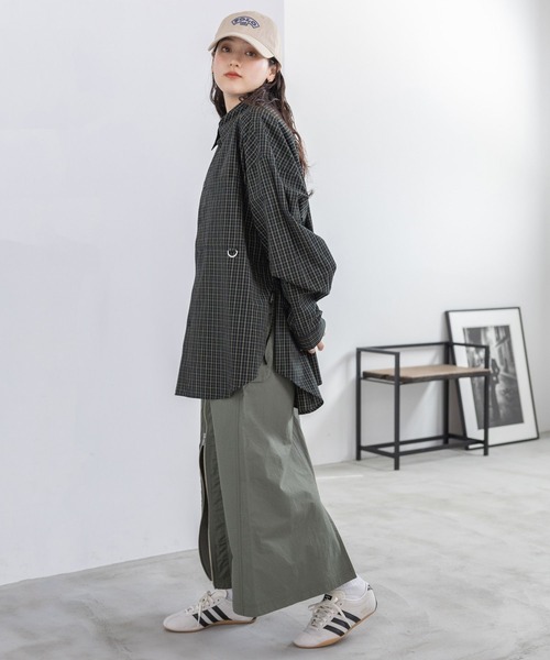 RAGEBLUE（レイジブルー）の「サイドリボン/アソートオーバーシャツ/チェックシャツ（シャツ/ブラウス・レディース・ホワイト系/ブラウン系/ブルー/ブラック系・FREE）」の13枚目の写真