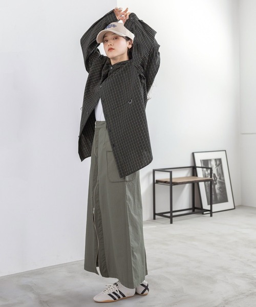 RAGEBLUE（レイジブルー）の「サイドリボン/アソートオーバーシャツ/チェックシャツ（シャツ/ブラウス・レディース・ホワイト系/ブラウン系/ブルー/ブラック系・FREE）」の14枚目の写真