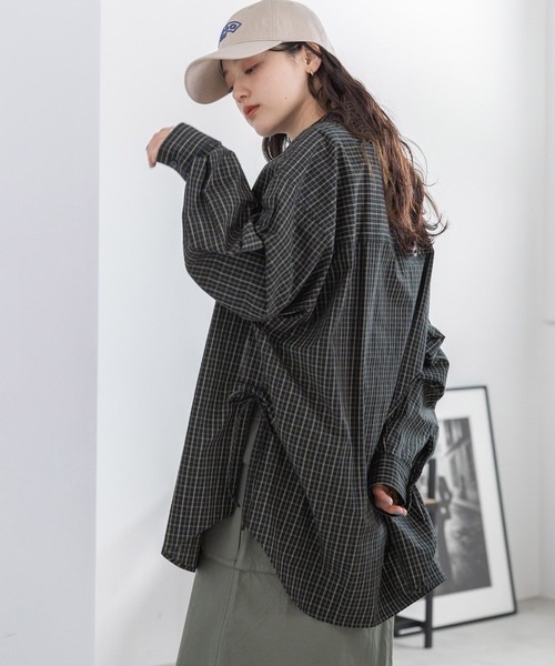 RAGEBLUE（レイジブルー）の「サイドリボン/アソートオーバーシャツ/チェックシャツ（シャツ/ブラウス・レディース・ホワイト系/ブラウン系/ブルー/ブラック系・FREE）」の17枚目の写真