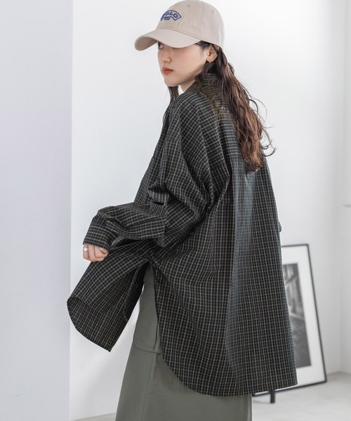 RAGEBLUE（レイジブルー）の「サイドリボン/アソートオーバーシャツ/チェックシャツ（シャツ/ブラウス・レディース・ホワイト系/ブラウン系/ブルー/ブラック系・FREE）」の18枚目の写真