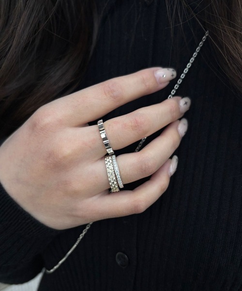 スタッズリング/SILVER/25SS/レディース/メンズ（リング）｜e.m.