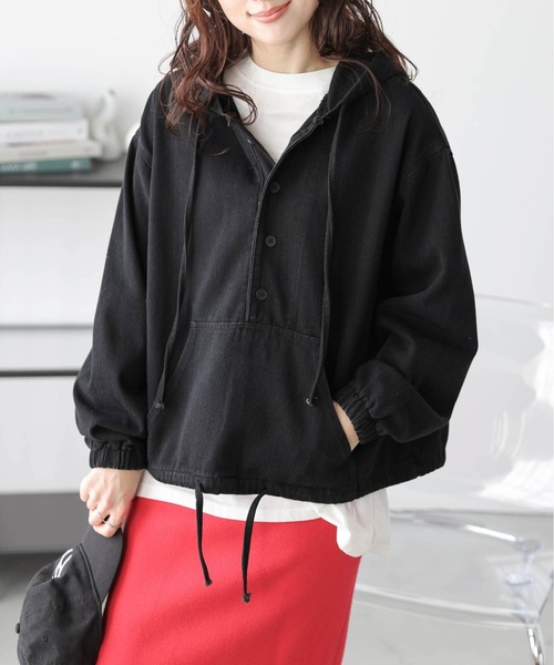 AMELY(エミリー)の「アノラック デニムパーカー(パーカー・レディース・ブラック/ライトブルー/ブルー・フリー)」の22枚目の写真