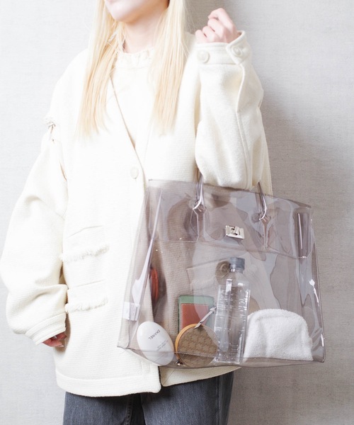 FRUIT OF THE LOOM(フルーツオブザルーム)の「FRUIT OF THE LOOM / FTL VINYL TOTE BAG & STICKER SEAL SET / 80920900(トートバッグ・レディース・ブラック/オレンジ/ブラウン/ミント・ONESIZE)」の2枚目の写真