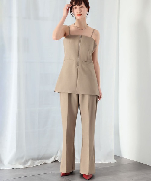 Ampirula（アンピルーラ）の「ハイウエストセンタープレスフレアパンツ（その他パンツ・レディース・ベージュ/グレー/ブラック・FREE）」の7枚目の写真