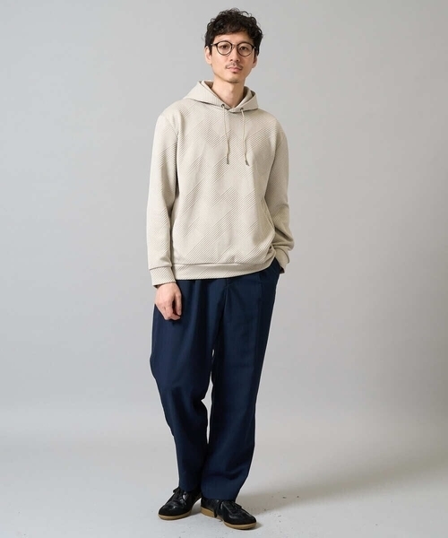 a.v.v(アーヴェヴェ)の「【接触冷感/イージーケア】ドライタッチワンタックワイドイージースラックス【春リライト2】(スラックス・メンズ・ネイビー/チャコールグレー・46/48)」の7枚目の写真