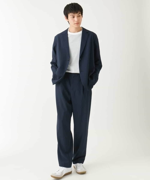 a.v.v(アーヴェヴェ)の「【接触冷感/イージーケア】ドライタッチワンタックワイドイージースラックス【春リライト2】(スラックス・メンズ・ネイビー/チャコールグレー・46/48)」の11枚目の写真