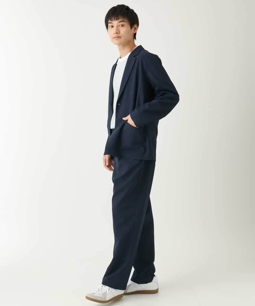 a.v.v(アーヴェヴェ)の「【接触冷感/イージーケア】ドライタッチワンタックワイドイージースラックス【春リライト2】(スラックス・メンズ・ネイビー/チャコールグレー・46/48)」の12枚目の写真