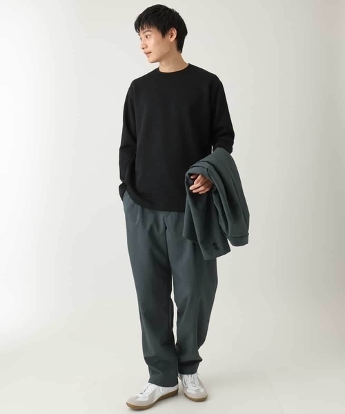 a.v.v(アーヴェヴェ)の「【接触冷感/イージーケア】ドライタッチワンタックワイドイージースラックス【春リライト2】(スラックス・メンズ・ネイビー/チャコールグレー・46/48)」の15枚目の写真