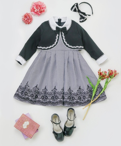 Catherine Cottage（キャサリンコテージ）の「フロッキープリントスーツ（スーツセット・キッズ・ブラック・110/120/130/140/150/160）」の11枚目の写真