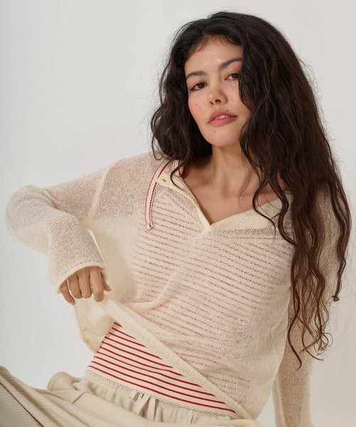 TINA：JOJUN（ティーナジョジュン）の「ワンショルダー リボンキャミソール TINA：JOJUN（キャミソール・レディース・ネイビー/レッド/ブルー・M）」の10枚目の写真