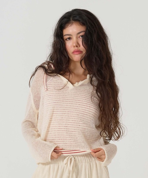 TINA：JOJUN（ティーナジョジュン）の「ワンショルダー リボンキャミソール TINA：JOJUN（キャミソール・レディース・ネイビー/レッド/ブルー・M）」の12枚目の写真