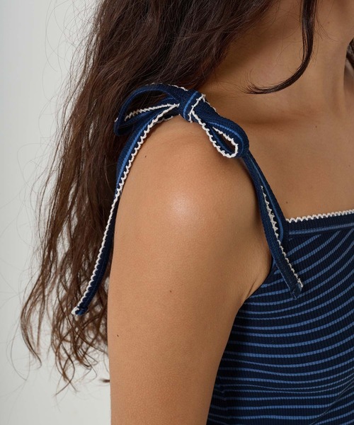 TINA：JOJUN（ティーナジョジュン）の「ワンショルダー リボンキャミソール TINA：JOJUN（キャミソール・レディース・ネイビー/レッド/ブルー・M）」の18枚目の写真