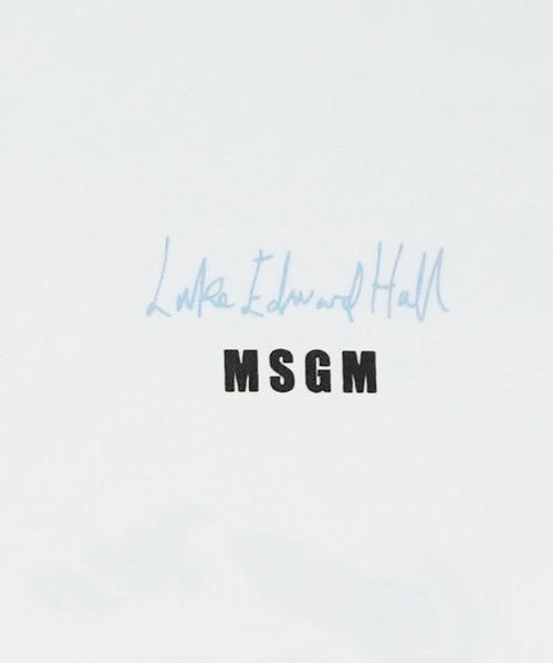 MSGM(エムエスジーエム)の「MSGM×LUKE EDWARD HALL コラボレーション ロングスリーブTシャツ(Tシャツ/カットソー・メンズ・ホワイト・XS/S/L)」の3枚目の写真